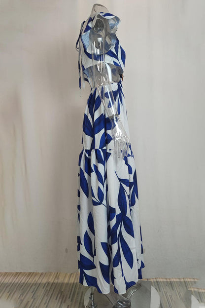 Vestido sexy informal con estampado de patchwork