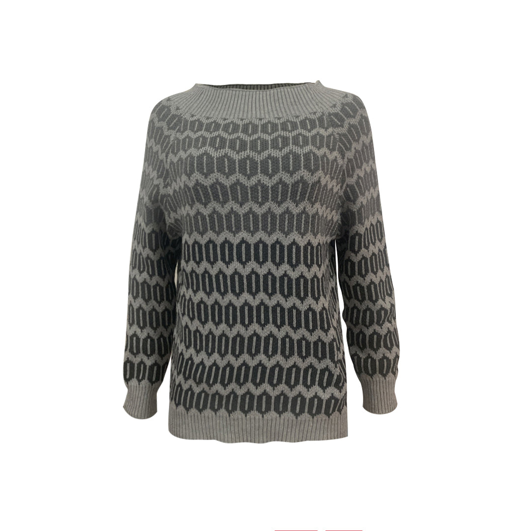 Casual Color Block Contrast O Neck Sweaters(8 Colors)