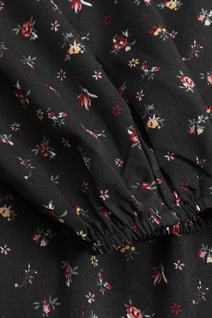 Elegante vestido estampado con cuello en V y patchwork floral (5 colores)