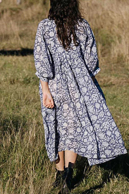 Vestido playero informal con cuello en V y estampado de camuflaje de patchwork para vacaciones