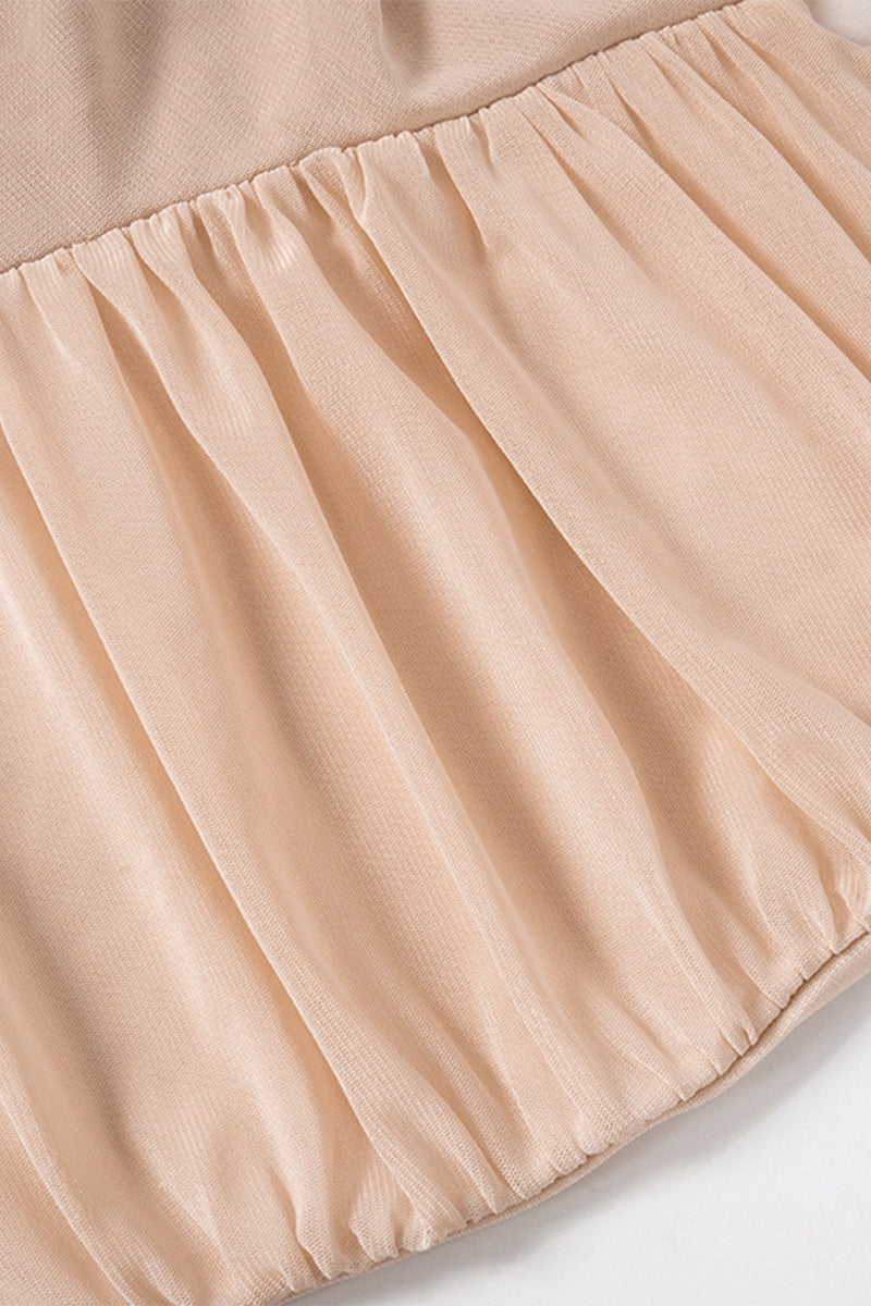 Vestidos irregulares sexis de malla con volantes, ahuecados y sin tirantes