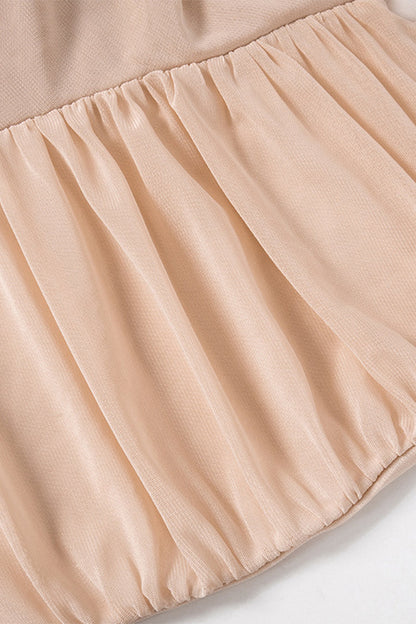 Vestidos irregulares sexis de malla con volantes, ahuecados y sin tirantes