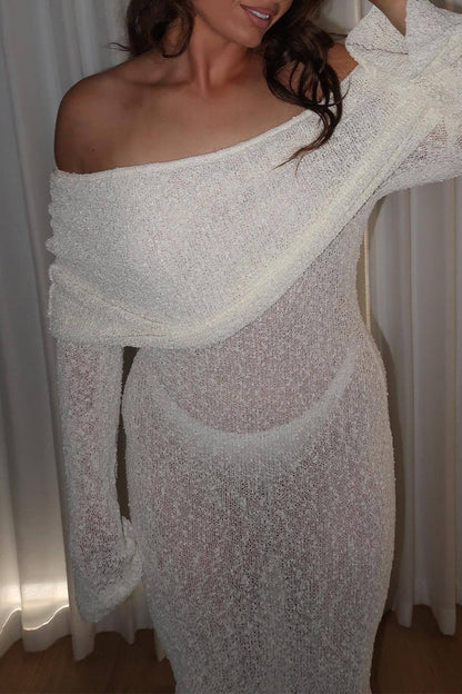 Traje de baño sexy de vacaciones sólido ahuecado transparente