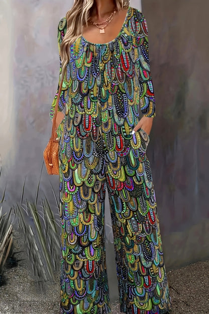 Monos básicos con cuello en U y estampado informal (3 colores)