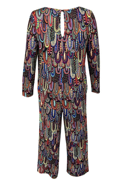 Monos básicos con cuello en U y estampado informal (3 colores)