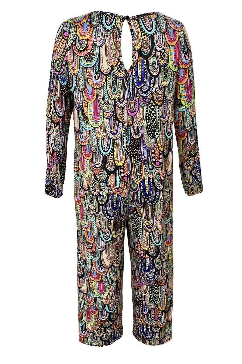 Monos básicos con cuello en U y estampado informal (3 colores)