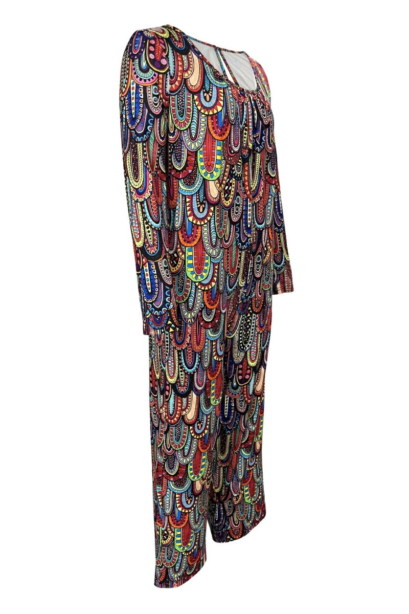 Monos básicos con cuello en U y estampado informal (3 colores)