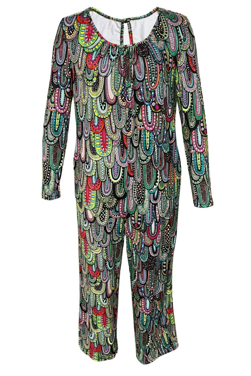 Monos básicos con cuello en U y estampado informal (3 colores)