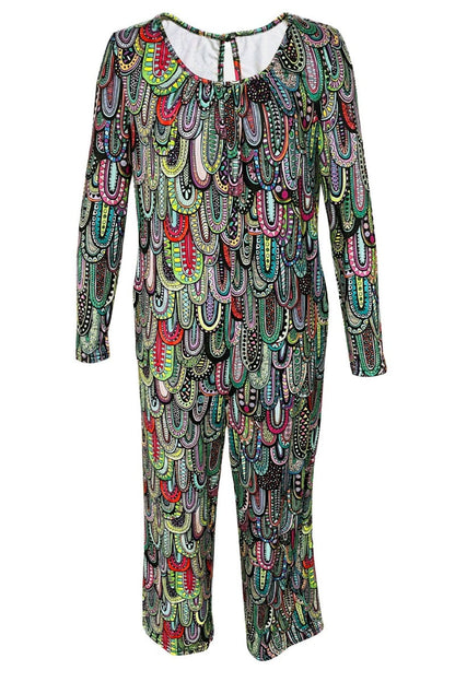 Monos básicos con cuello en U y estampado informal (3 colores)