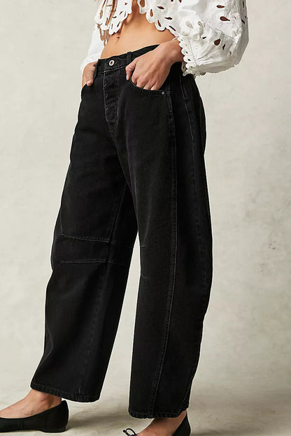 Vaqueros holgados de estilo informal de calle (sin cinturón)