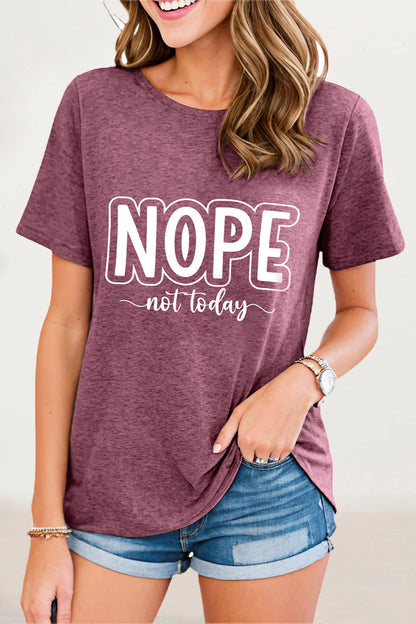 Camisetas casuales con cuello redondo y estampado de letras