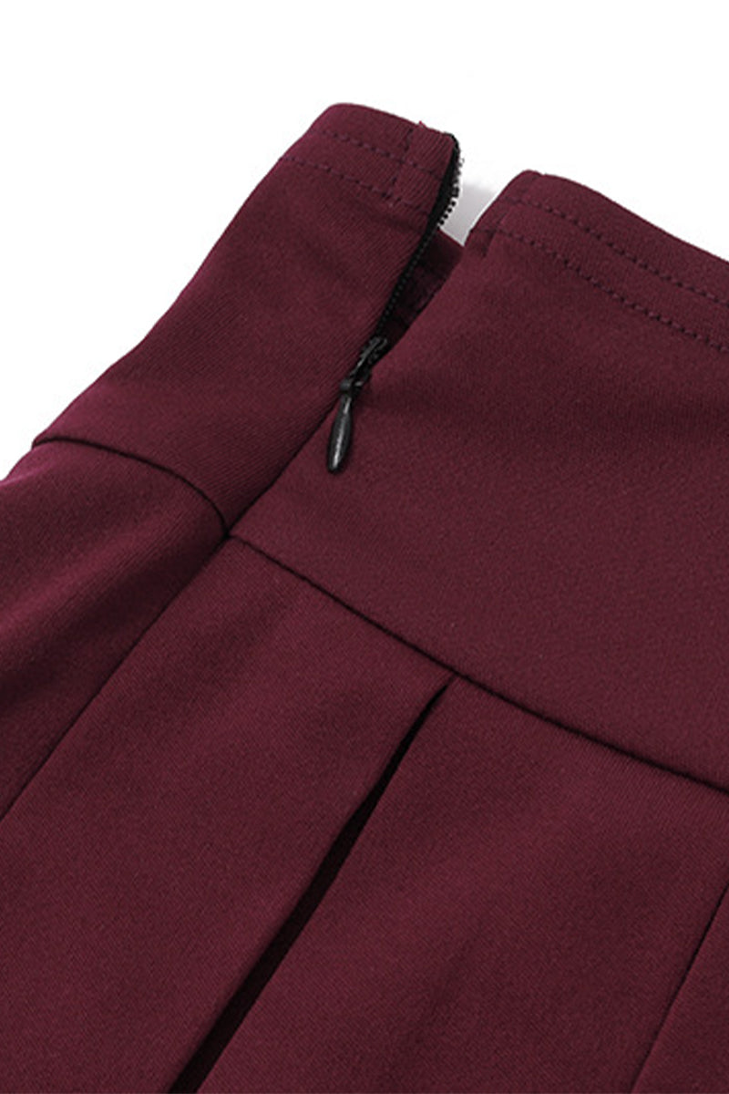 Celebridades sexys, vestido de dos piezas con hombros descubiertos, plisado y hebilla sólida