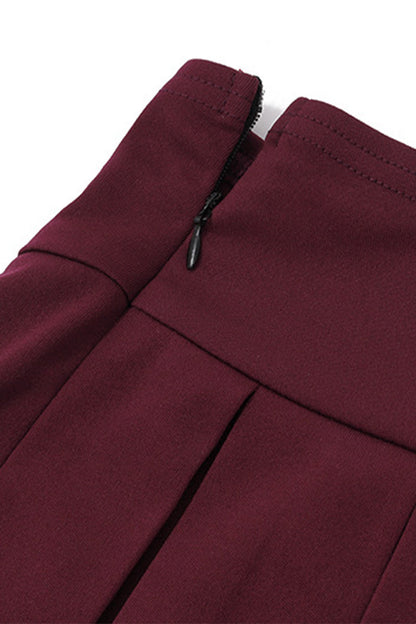 Celebridades sexys, vestido de dos piezas con hombros descubiertos, plisado y hebilla sólida