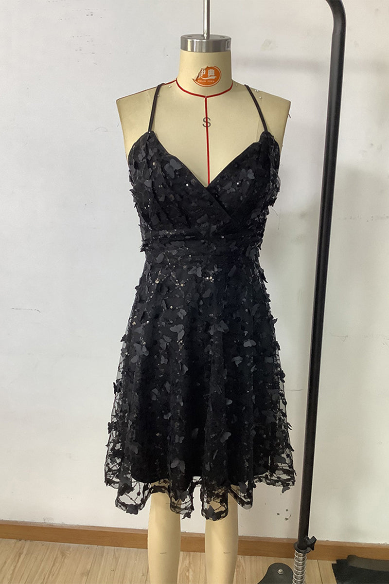 Vestidos sexis de fiesta lisos con lazo y escote en V