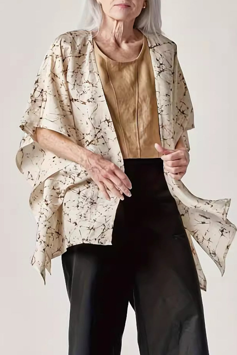 Blusas casuales con cuello en V y estampado geométrico de patchwork