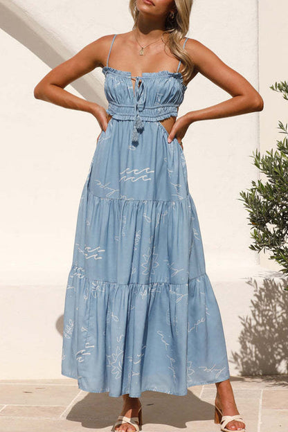 Vestidos sexis florales con frenillo y espalda descubierta