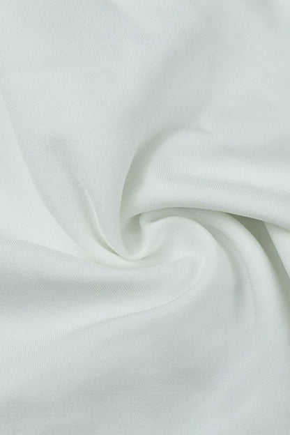 Conjunto de dos piezas informal sencillo con botones, abertura y cuello redondo, sin mangas