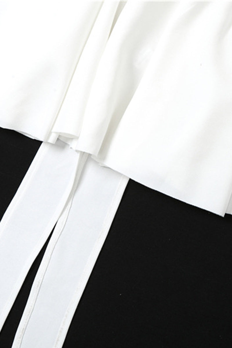 Vestidos de noche de dulce sencillez, lisos, sin espalda y con lazo y cuello cuadrado