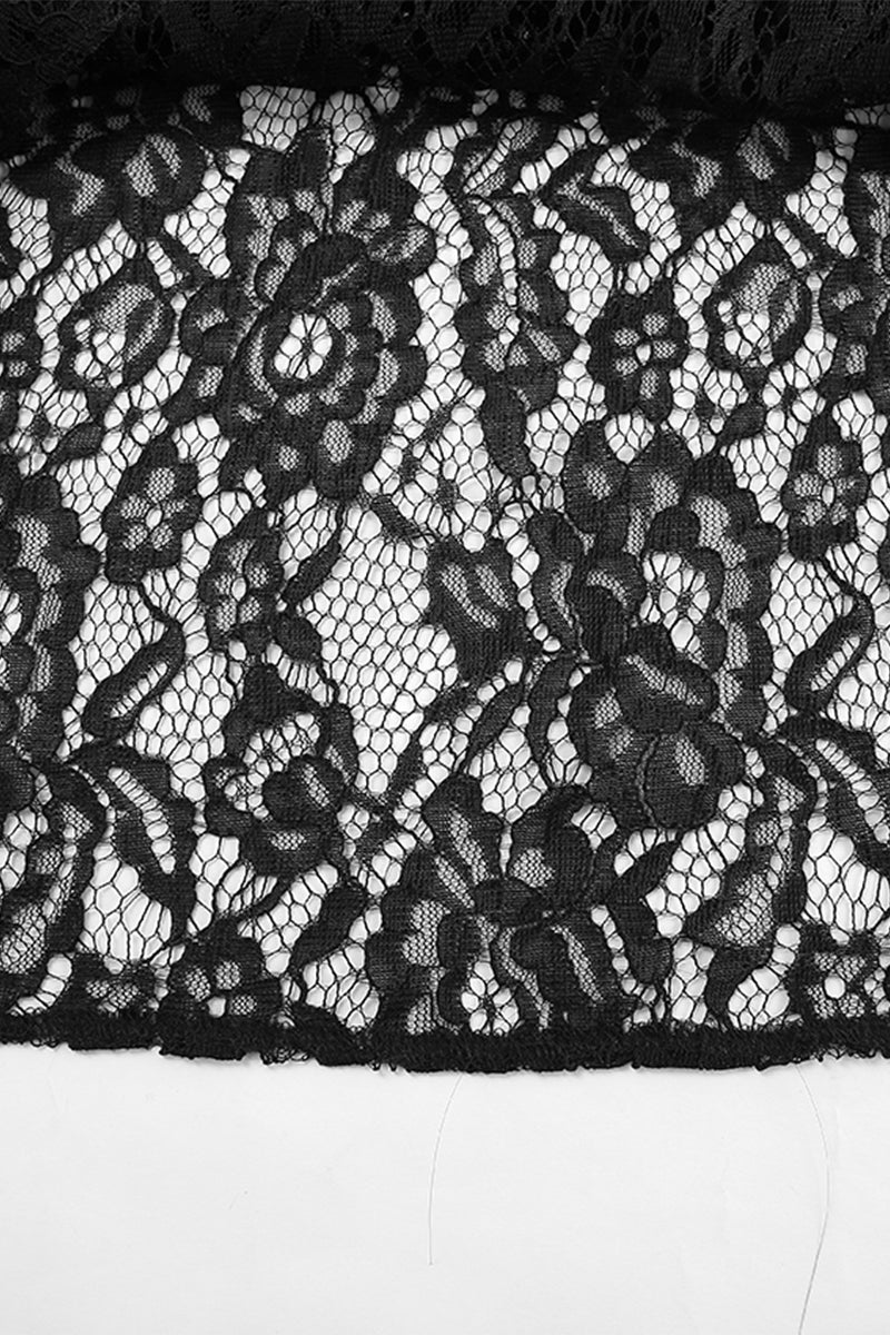 Braguita sexy de encaje transparente, recta, de cintura alta y color liso