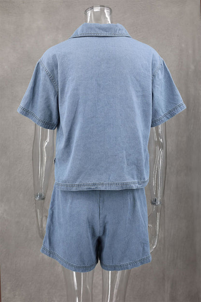 Dos piezas informales de calle, color liso, bolsillos, cuello POLO irregular