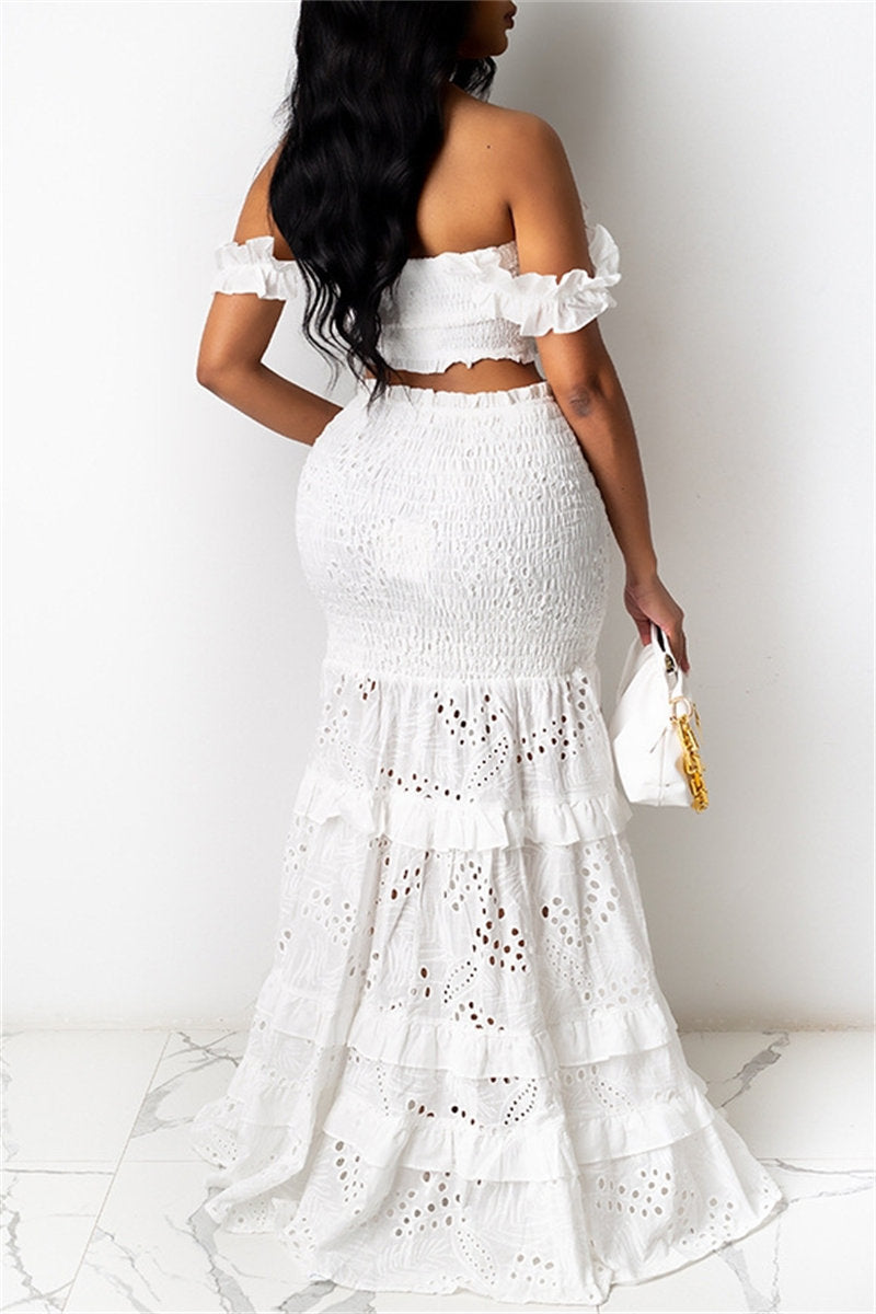 Conjunto informal de dos piezas sin mangas con tirantes finos, espalda descubierta y color sólido