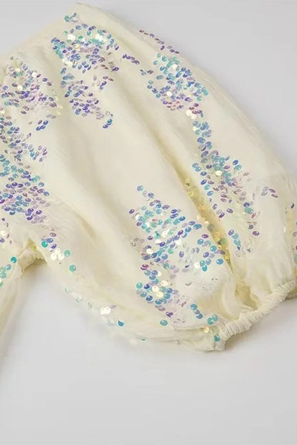 Vestidos de celebridades sexys con lentejuelas de color sólido y escote en V, falda de un solo paso