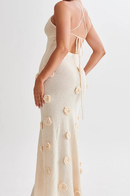 Vestidos de playa sexis con flores, encaje, espalda descubierta y tirantes finos (3 colores)