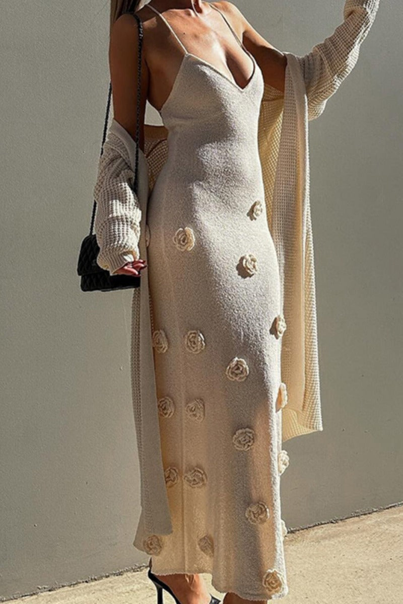 Vestidos de playa sexis con flores, encaje, espalda descubierta y tirantes finos (3 colores)