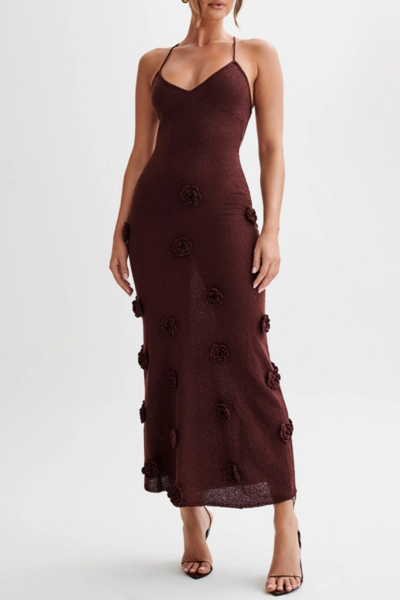 Vestidos de playa sexis con flores, encaje, espalda descubierta y tirantes finos (3 colores)