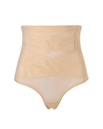 High Waisted Tummy-Controlling Mesh Waisted Hip-Lifting Panties