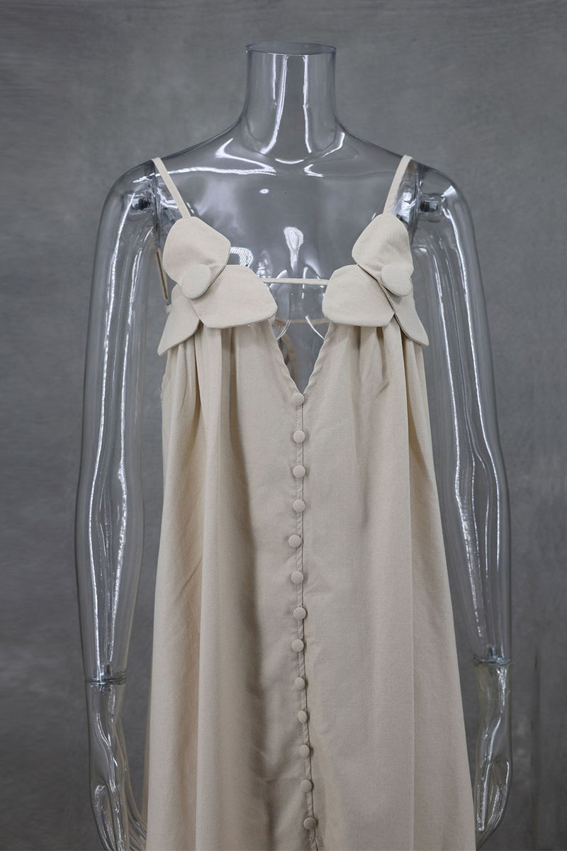 Vestidos sexis de color sólido con cordones, espalda descubierta y escote en V