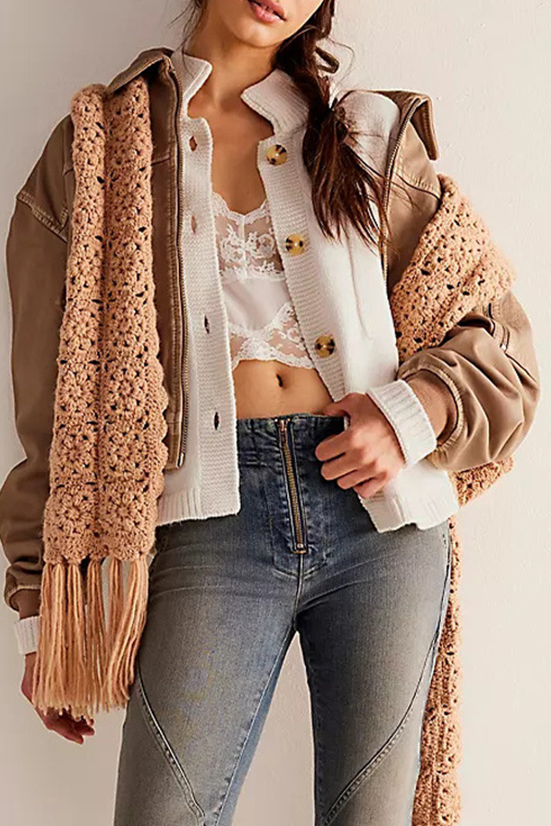 Prendas de abrigo informales de cuello mandarín, con bolsillos y botones, de color liso, para uso diario (4 colores)