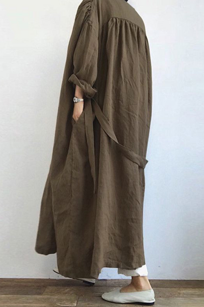 Prendas de abrigo informales con cordones y bolsillos de color liso (3 colores)