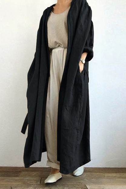 Prendas de abrigo informales con cordones y bolsillos de color liso (3 colores)