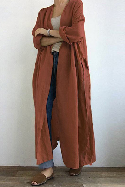 Prendas de abrigo informales con cordones y bolsillos de color liso (3 colores)