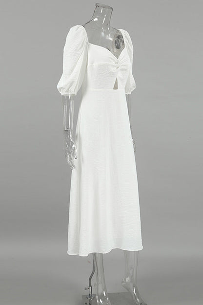 Elegantes vestidos de corte A con hombros descubiertos y fruncidos en color liso