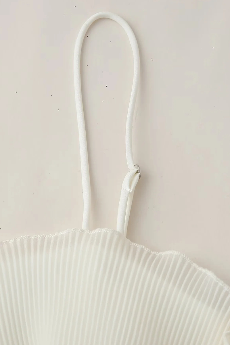 Vestidos sexis de cuello en V con volantes y patchwork en color liso