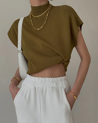 Leisurely Solid Pullover Sweater Vest