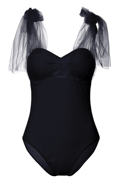 Traje de baño sexy de patchwork con espalda descubierta y cinturón (con relleno) (4 colores)