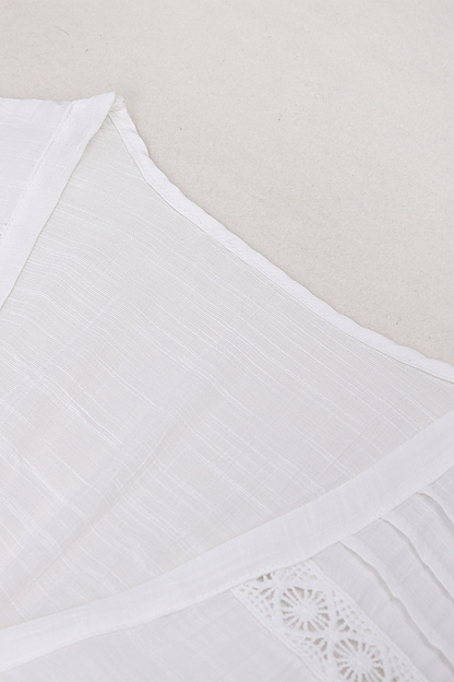 Traje de baño informal de vacaciones con estampado de patchwork de color sólido y transparente