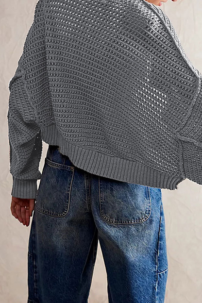 Prenda exterior informal de cuello tipo cárdigan de tejido liso para uso diario