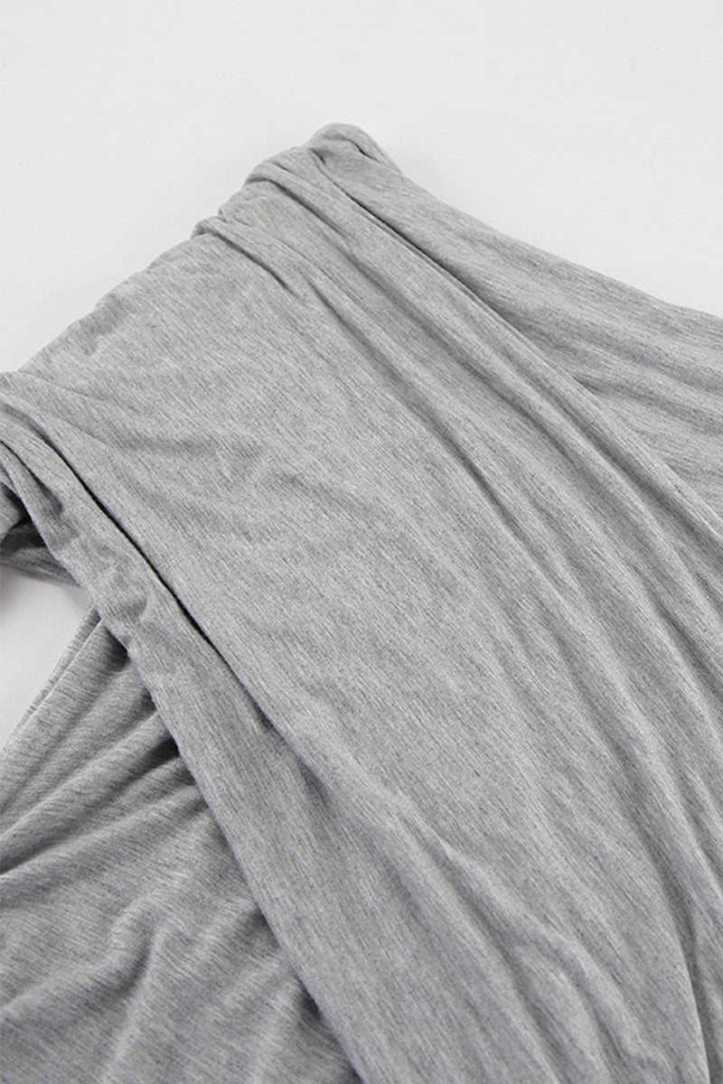 Vestidos sexys con falda cruzada y hombros descubiertos, fruncidos e irregulares