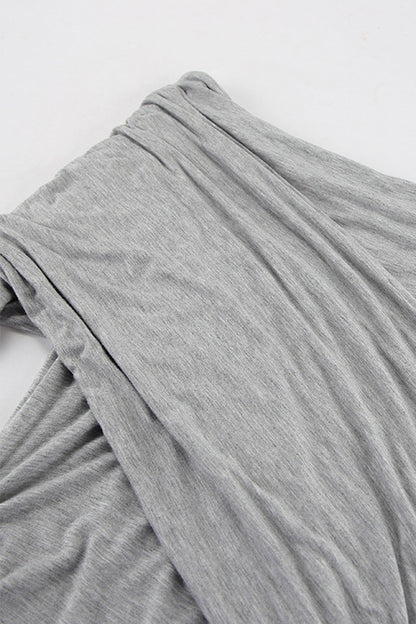 Vestidos sexys con falda cruzada y hombros descubiertos, fruncidos e irregulares