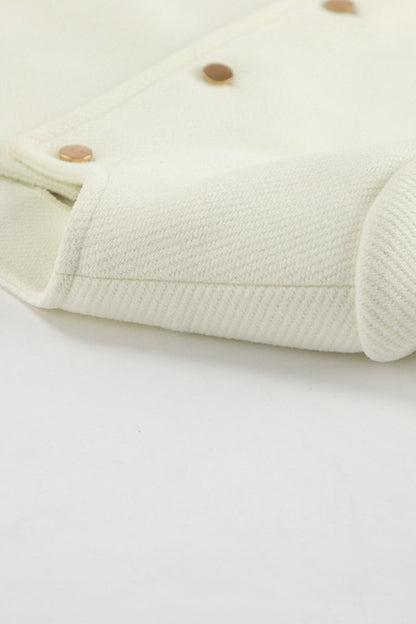 Prendas de abrigo informales de cuello redondo con botones de color sólido para uso diario