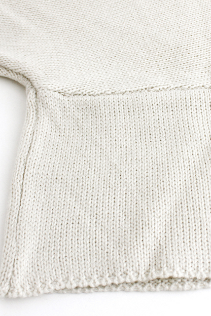 Suéteres casuales de cuello redondo de tejido liso de color diario