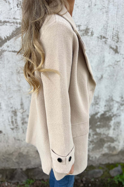 Prendas de abrigo informales de uso diario con botones y cuello vuelto (3 colores)