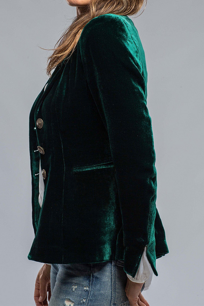 Prendas de abrigo informales de uso diario con botones y bolsillos, cuello vuelto (3 colores)