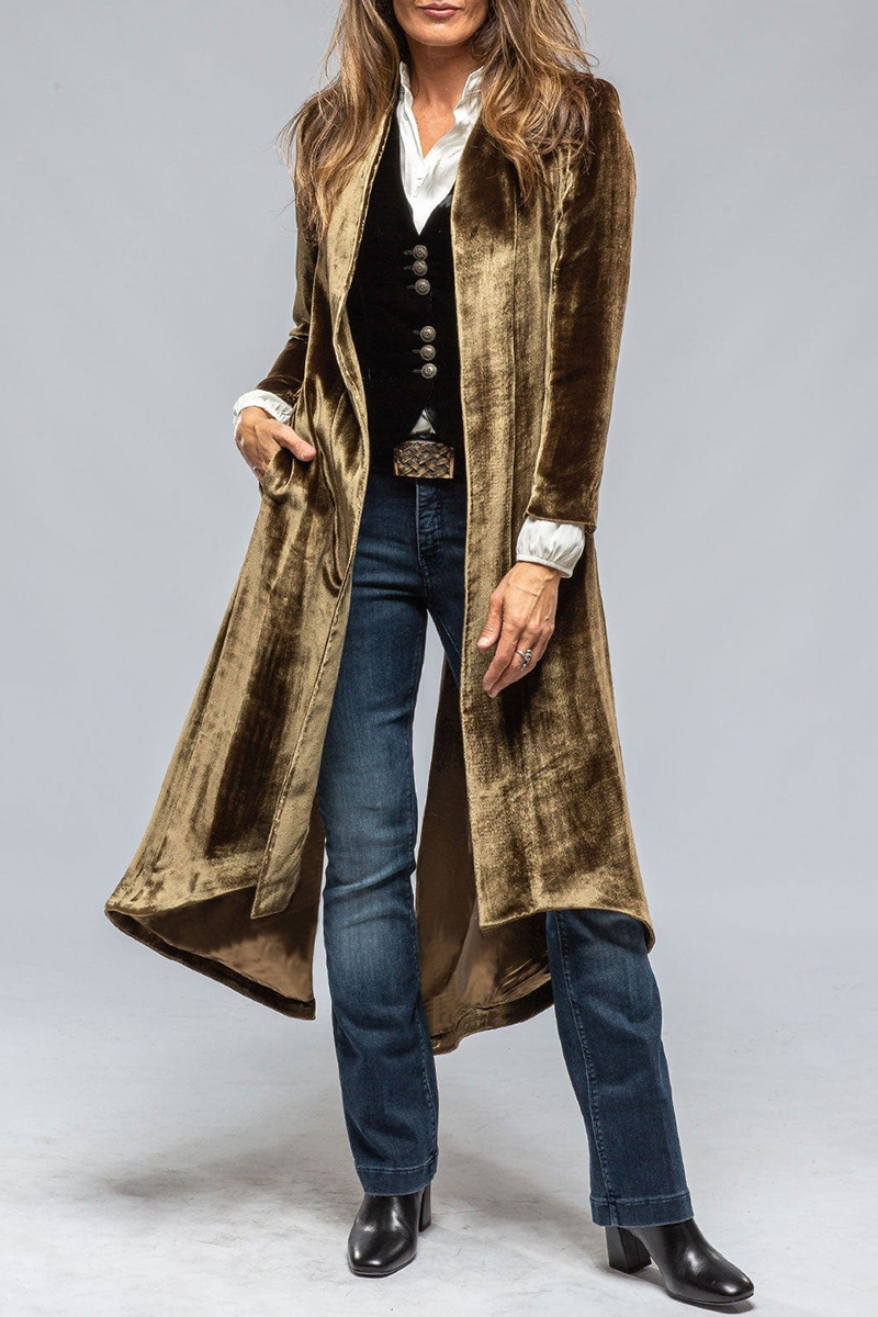 Prendas de abrigo informales de calle, de color liso, con bolsillos y abertura en el cuello (3 colores)