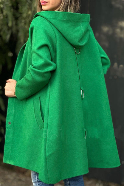Prendas de abrigo informales con capucha y botones de bolsillo para uso diario (8 colores)