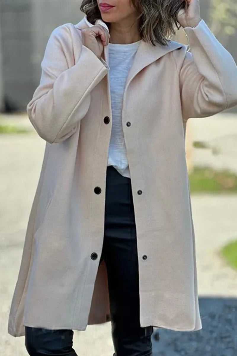 Prendas de abrigo informales con capucha y botones de bolsillo para uso diario (8 colores)